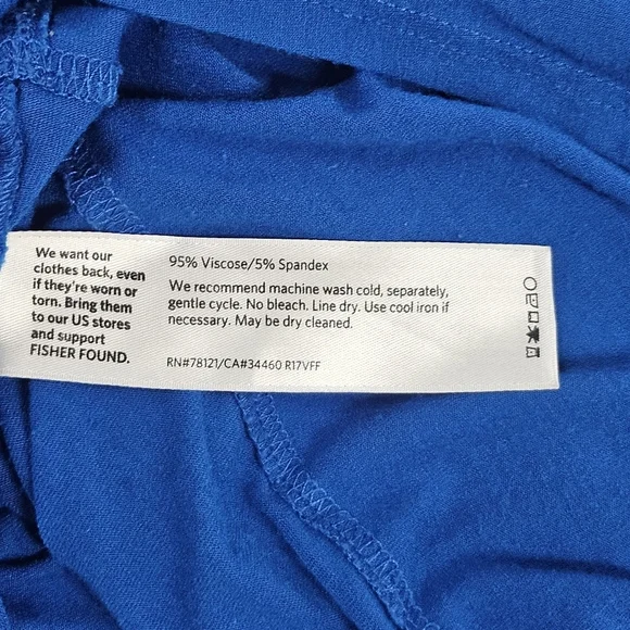 Eileen Fisher Lightweight Viscose Jersey Round Neck Tunic Top Size S Blue - Picture 8 of 13